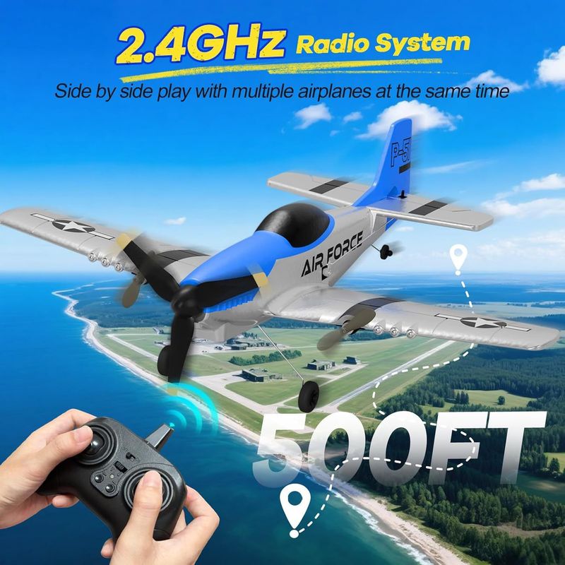Rc Glider Foam Wing - Z63 Rc 고정익 글라이더 P51 머스탱