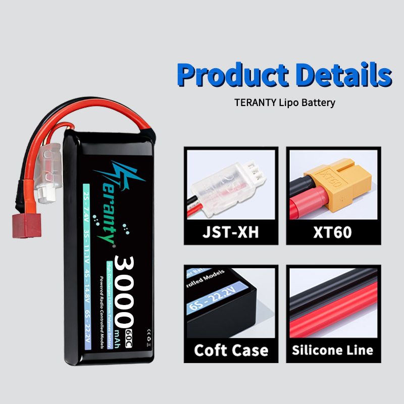 테란티 2S 3000mAh 리포 배터리 7.4V 60C - Rc Hobby Rc 리뷰 및 가격