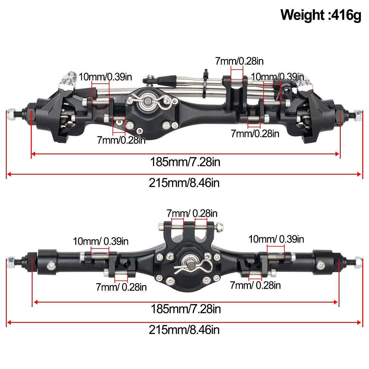 CNC 알루미늄 프론트 리어 F10T 스트레이트 액슬  - Rc Hobby Factory 리뷰 및 가격