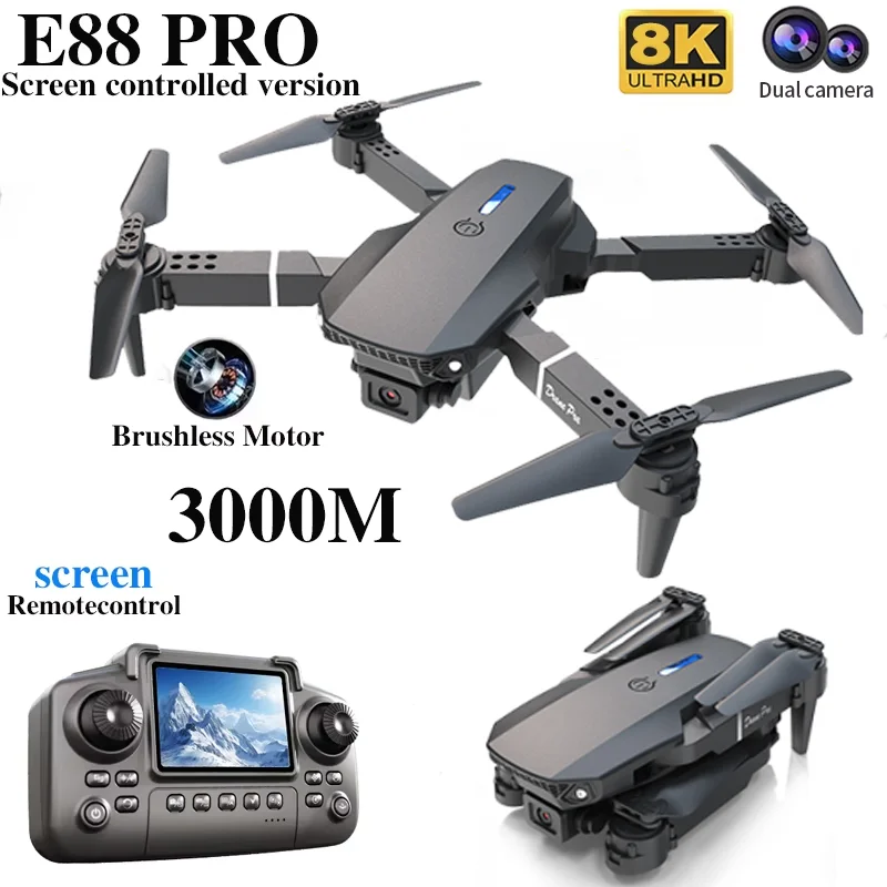 전문 E88 프로 드론 스크린 8K HD 카메라 WiF - Hobby Rc Quadcopters 리뷰 및 가격