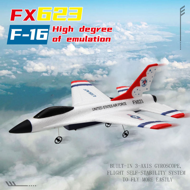 새로운 Fx623/F16 RC 비행기 2 채널 2.4G - Rc Glider Foam Wing 리뷰 및 가격