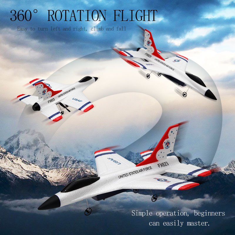 새로운 Fx623/F16 RC 비행기 2 채널 2.4G - Rc Glider Foam Wing 리뷰 및 가격
