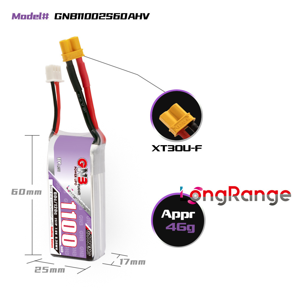 GNB 1100mAh 2S 3S 4S 6S 60C/12 - Lipo Battery 4S 리뷰 및 가격