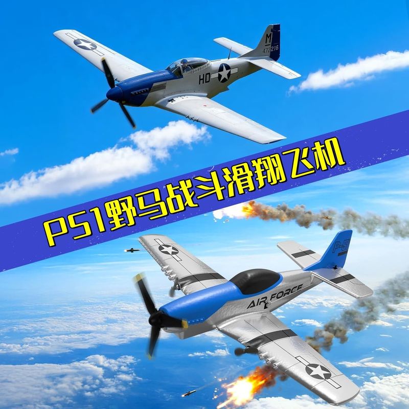 Z63 Rc 고정익 글라이더 P51 머스탱 전투기, 시 - Rc Glider Foam Wing 리뷰 및 가격